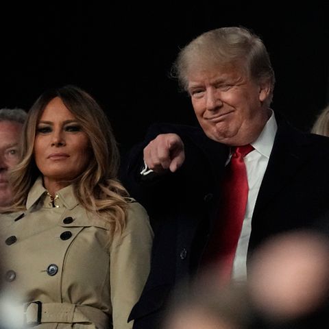 Melania und Donald Trump bei einem Baseball Spiel