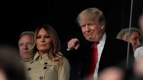 Melania und Donald Trump bei einem Baseball Spiel