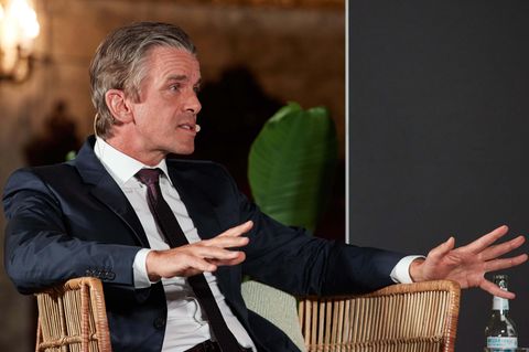 Markus Lanz auf der Bühne bei einem Event der "Zeit"