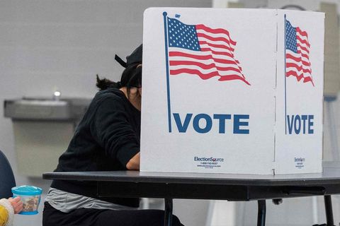 Stimmabgabe in McLean im US-Bundesstaat Virginia