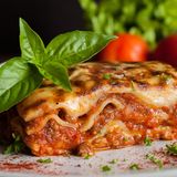 Lasagne auf dem Teller