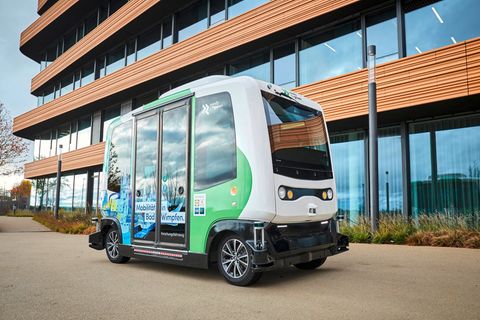Das autonom fahrende Elektro-Shuttle von Lidl
