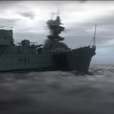 Die "Glowworm" rammt die "Hipper" (Rendering)