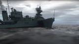 Die "Glowworm" rammt die "Hipper" (Rendering)