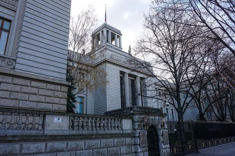 Außenansicht der russischen Botschaft in Berlin