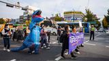 Dino protestiert in Seoul