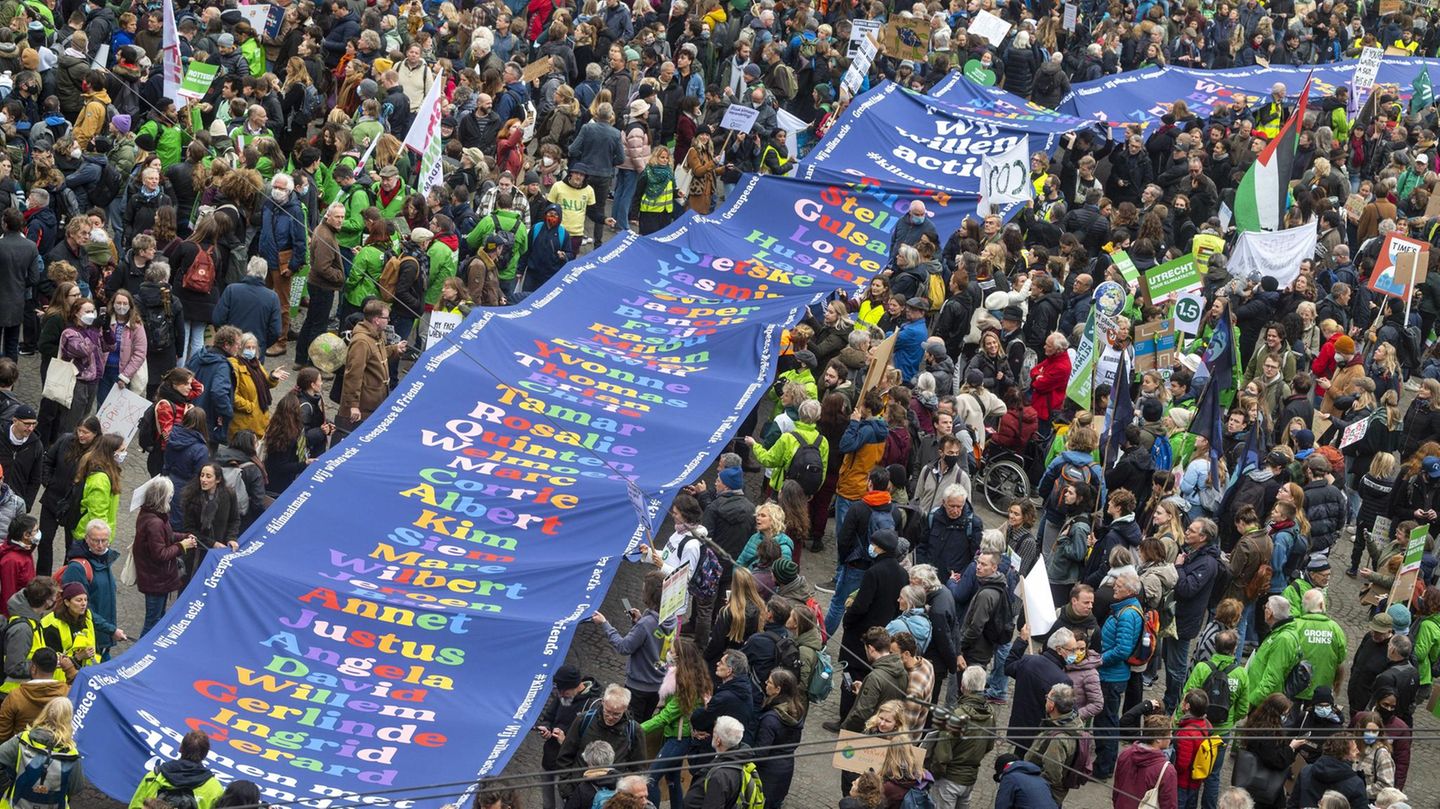 Klimaprotest in Amsterdam