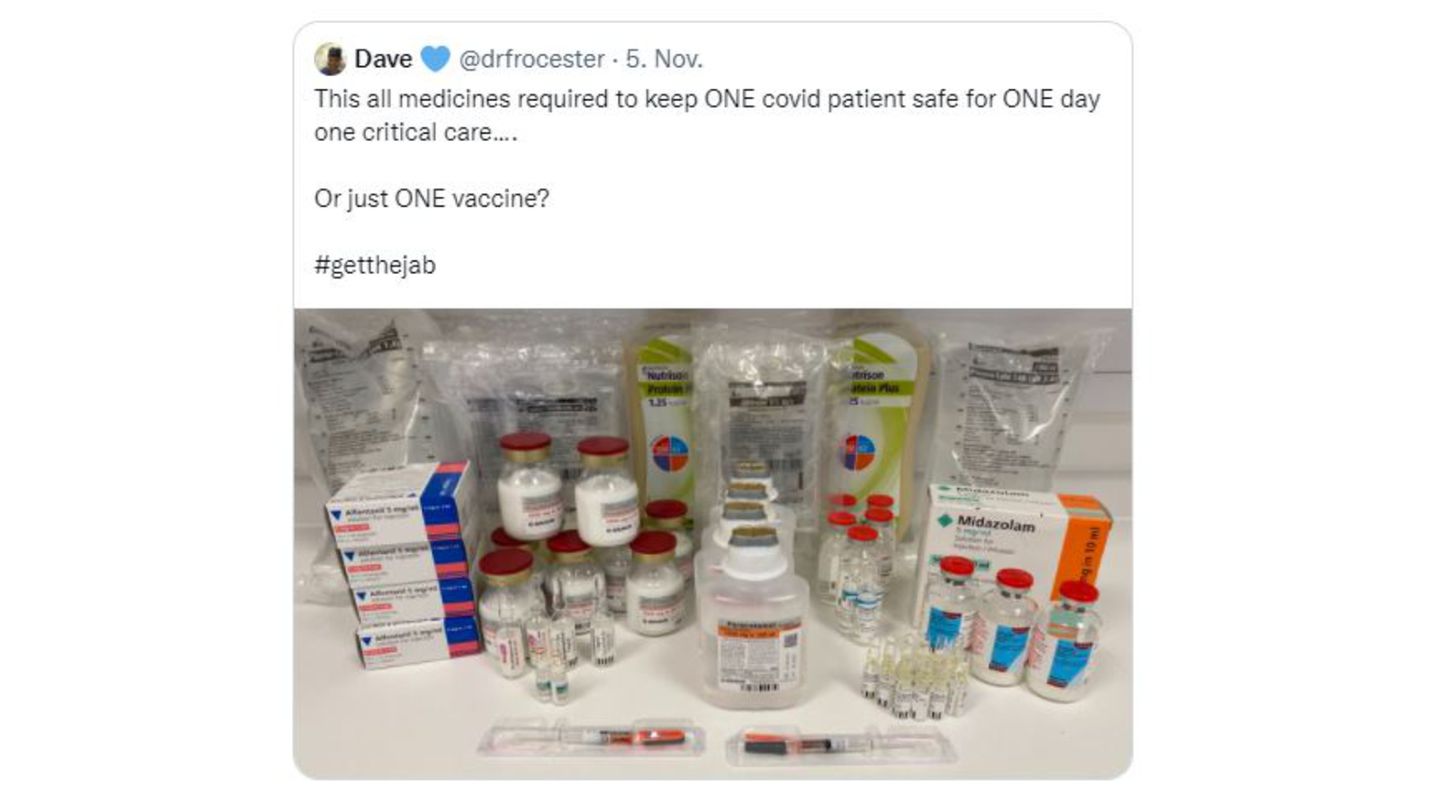 Twitter Medikation Coronavirus: Die tägliche Medikation eines beatmeten Covid-19-Patienten