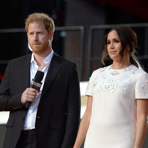 Prinz Harry und Herzogin Meghan auf der Bühne beim "Global Citizen Concert"