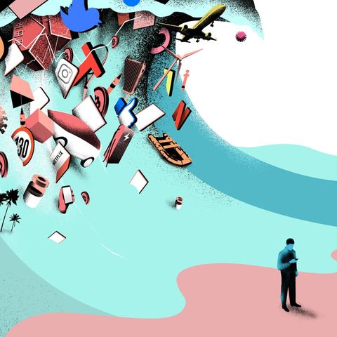 Illustration zum Thema "Ich komm da nicht mehr mit", Titelgeschichte von Kester Schlenz