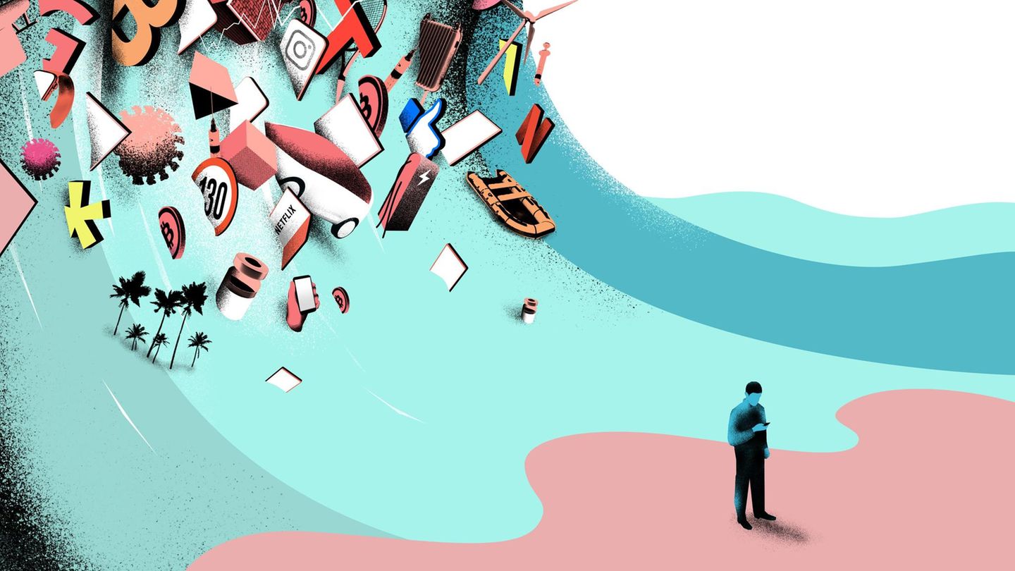 Illustration zum Thema "Ich komm da nicht mehr mit", Titelgeschichte von Kester Schlenz