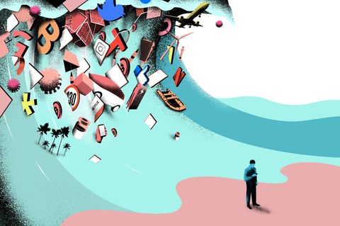 Illustration zum Thema "Ich komm da nicht mehr mit", Titelgeschichte von Kester Schlenz