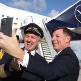 Selfie am Flughafen München