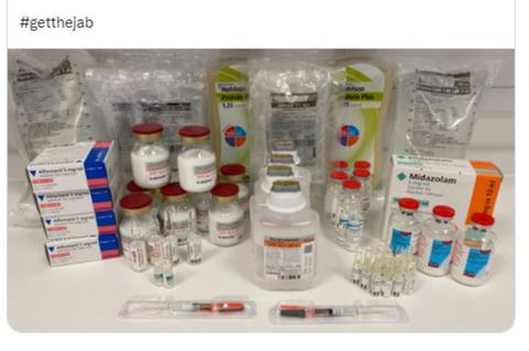 Twitter Medikation Coronavirus: Die tägliche Medikation eines beatmeten Covid-19-Patienten