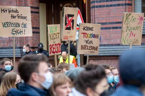 Proteste an der Universität Greifswald.