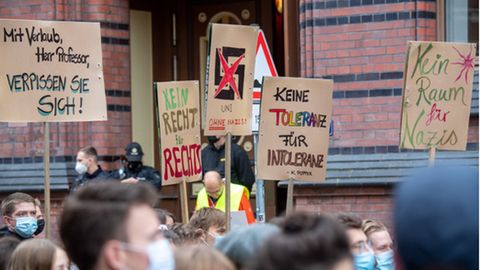 Proteste an der Universität Greifswald.