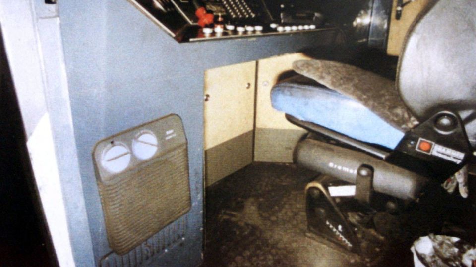 Die undatierte Aufnahme zeigt einen Heizlüfter in der Fahrerkabine eines Zugs der Kapruner Standseilbahn