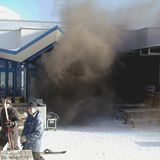 Rauch an der Bergstation der Gletscherbahn in Kaprun