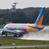 Emirates A380 Dubai Expo in Hamburg