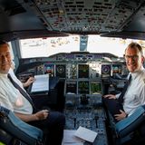 Airbus A380 der Lufthansa Cockpit