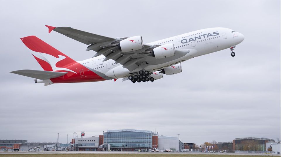 Airbus A380 von Qantas