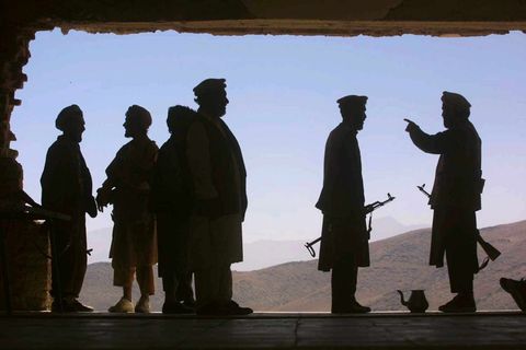 Soldaten der Nordallianz nördlich von Kabul