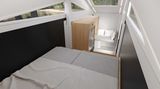 Blick vom Doppelbett aus.