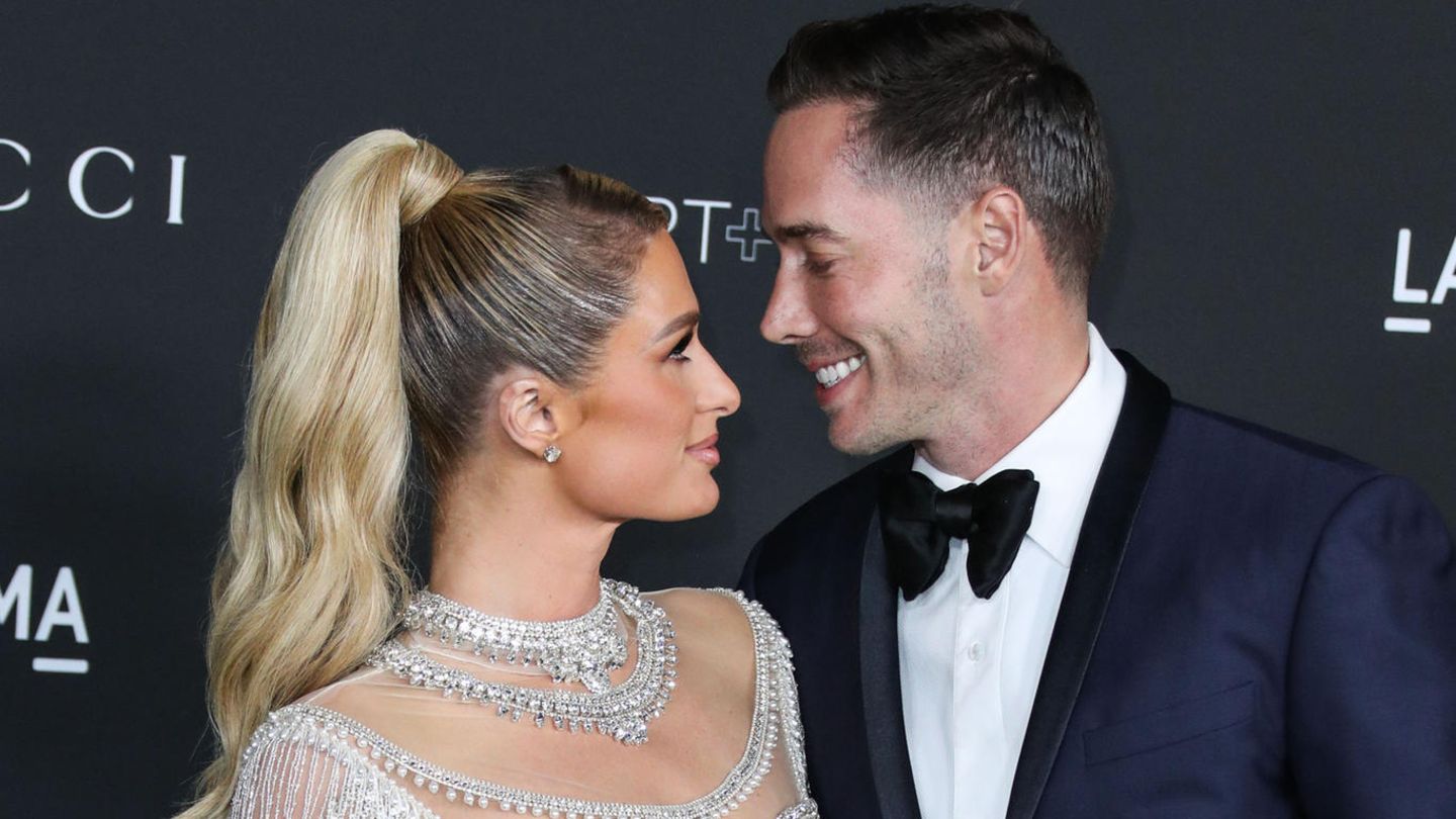 Paris Hilton und Carter Reum bei der LACMA Art + Film Gala im Los Angeles County Museum of Art