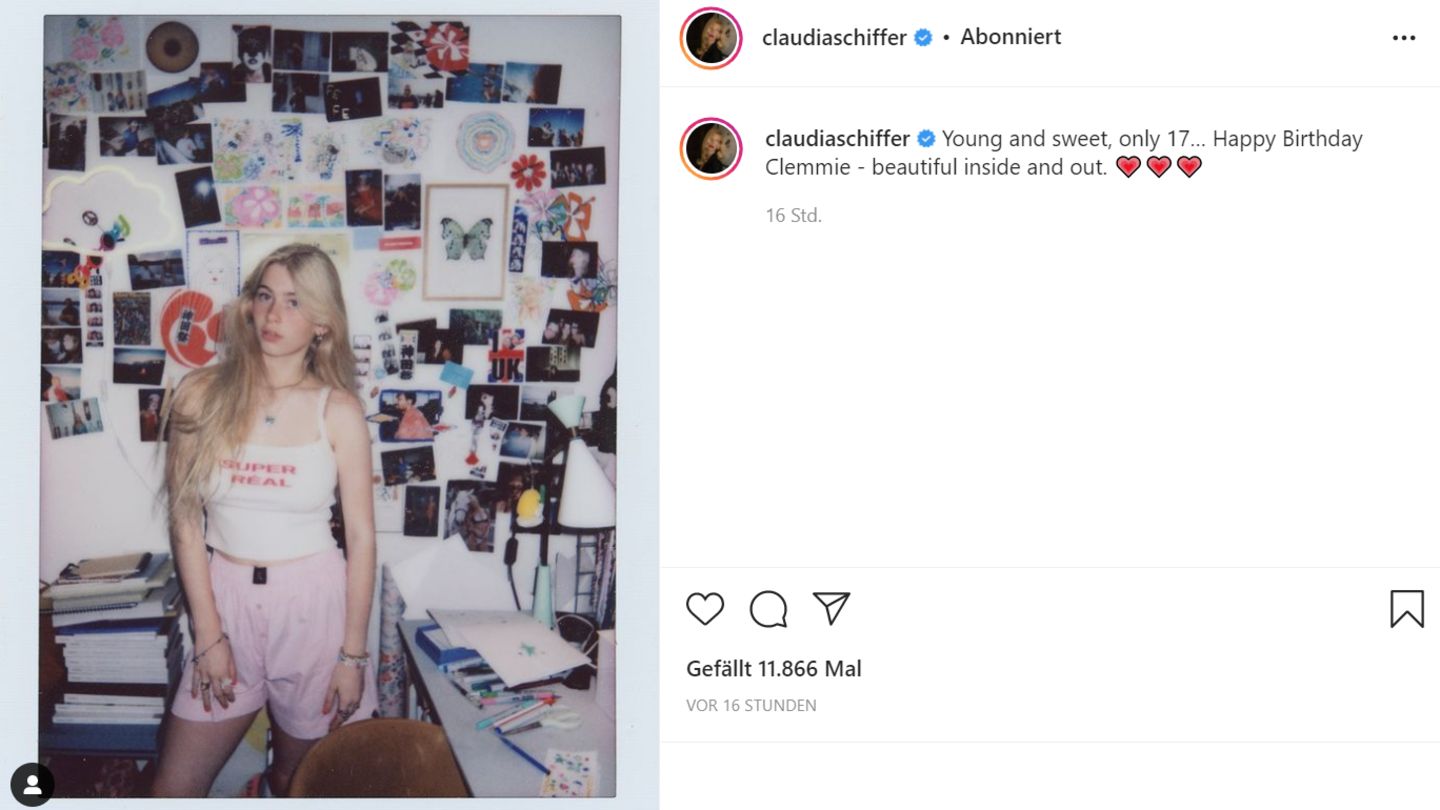 Vip News: Claudia Schiffer zeigt erstmals ihre Tochter Clementine