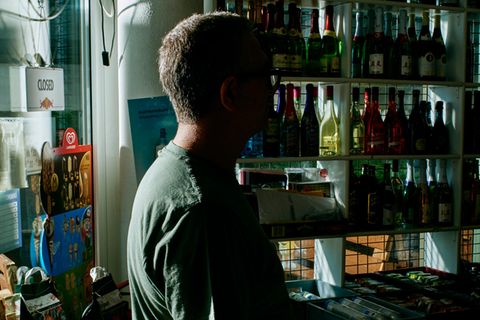 Kerim Demir in seinem Kiosk.