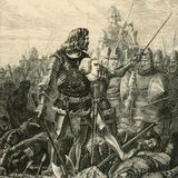 Der französische König Johann, der Gute ist unzingelt und muss sich ergeben.