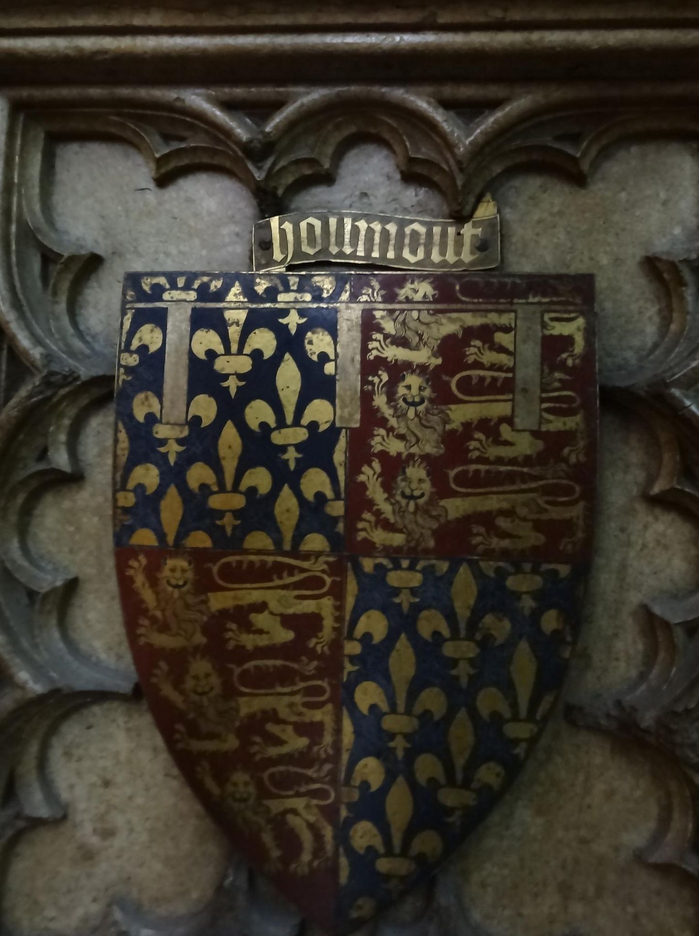 Das Wappen des Prinzen an seinem Grabmal-
