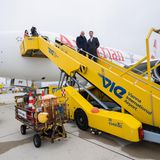 Impfzentrum an Bord einer Boeing 777 von Austrian Airlines