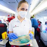 Impfzentrum an Bord einer Boeing 777 von Austrian Airlines