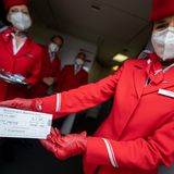 Impfzentrum an Bord einer Boeing 777 von Austrian Airlines