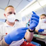 Impfzentrum an Bord einer Boeing 777 von Austrian Airlines