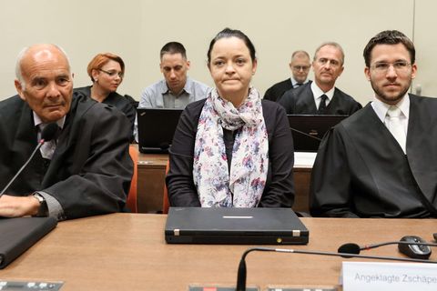 Beate Zschäpe am Tag der Urteilsverkündung am 3. Juli 2018
