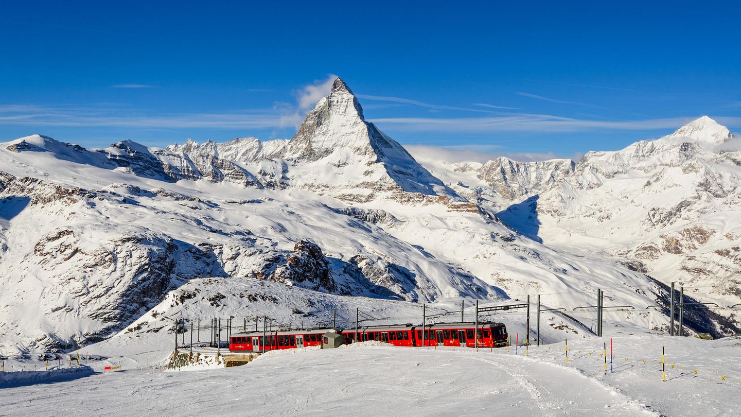 Gornergratbahn im Schnee Gornergratbahn im Schnee