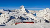 Gornergratbahn im Schnee