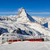 Gornergratbahn im Schnee