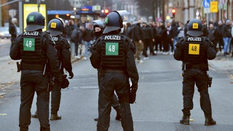 Polizeieinsatz nach einem Spiel des KSV Hessen Kassel
