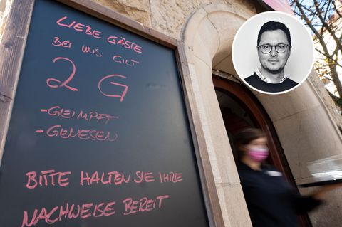 Vor einem Restaurant im Stuttgarter Westen hängt ein Schild