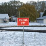 Neben Straßen sind auch Farmen überschwemmt worden, wie hier in Chilliwack.