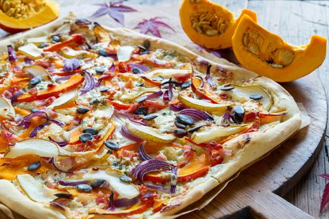 Vegetarischer Flammkuchen