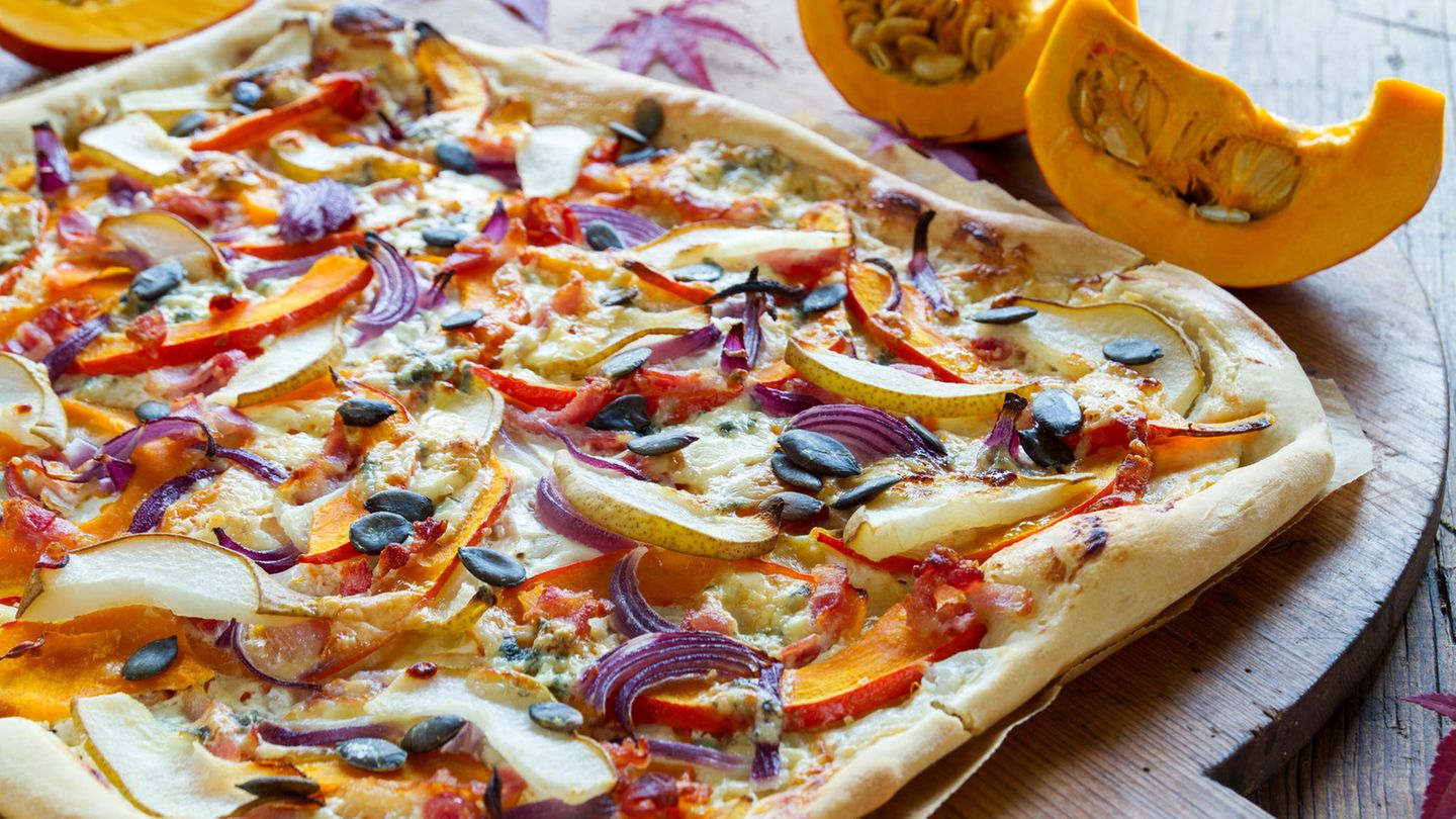 Vegetarischer Flammkuchen