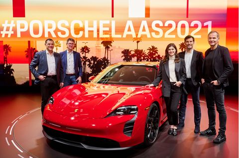 Ein Porsche-Fahrzeug auf der Los Angeles Auto Show