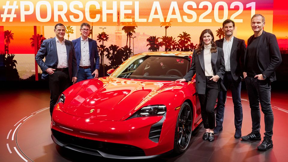Ein Porsche-Fahrzeug auf der Los Angeles Auto Show