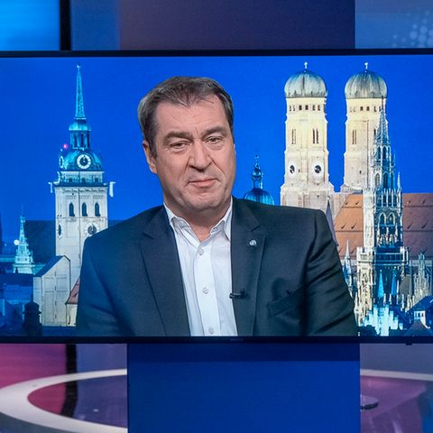 Markus Söder zugeschaltet bei Sandra Maischberger