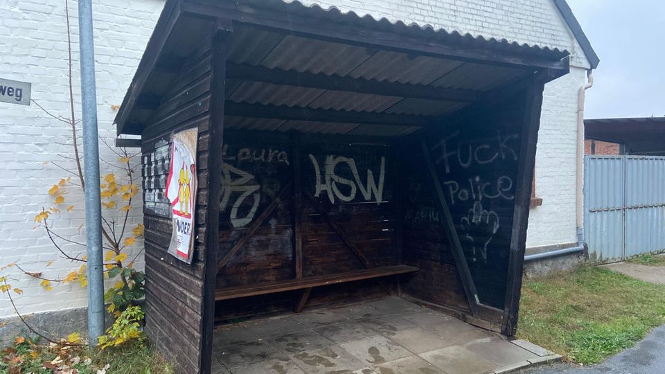Bushaltestelle in Bergen, Niedersachsen Bushaltestelle in Bergen, Niedersachsen