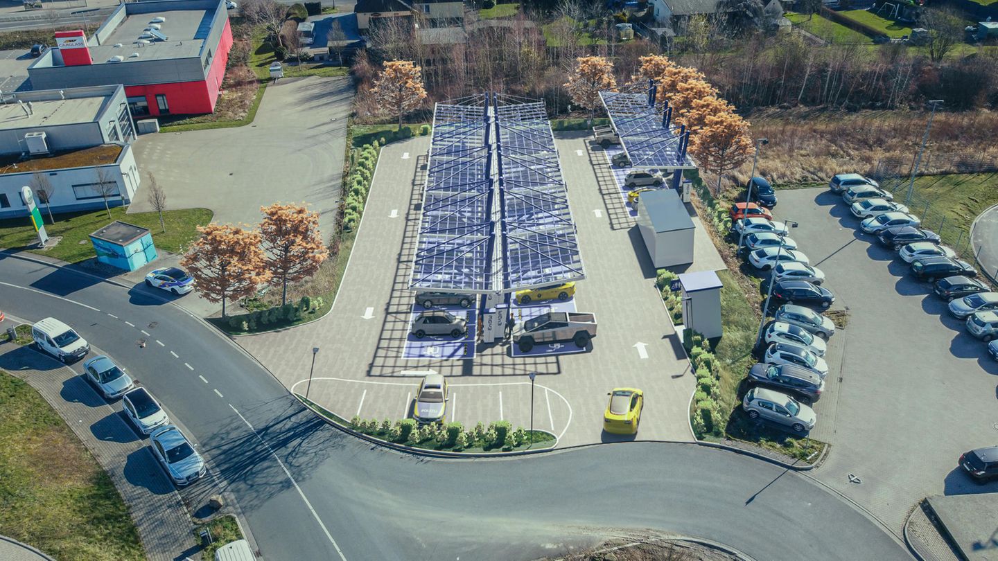 Die geplante E-Tankstelle von EnBW